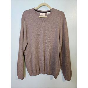 Weatherproof mens tan v neck cotton/cashmere sweater. Size XL. NWOT.